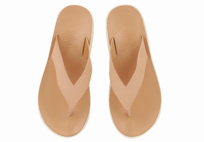 Ancient Greek Sandals Charys Comfort Flip Flops Dame Beige | TRV115UC