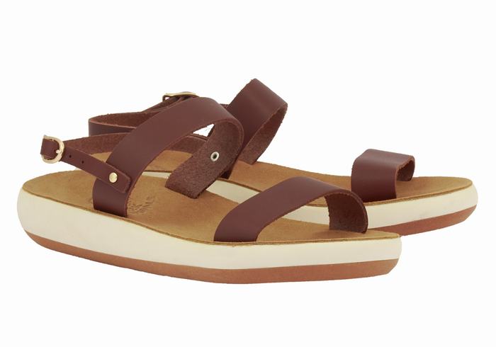 Ancient Greek Sandals Clio Comfort Casual Sandaler Dame Kaffe | VDL1832BO