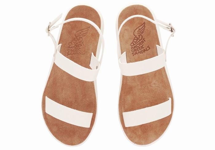 Ancient Greek Sandals Clio Comfort Casual Sandaler Dame Hvite | AWQ963UB