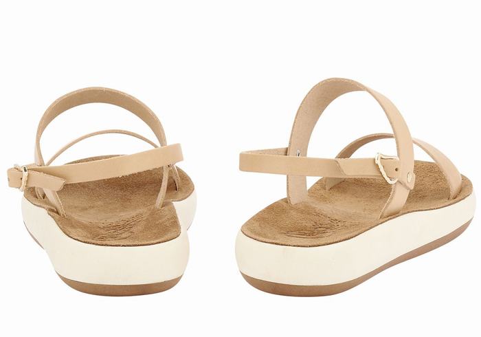 Ancient Greek Sandals Clio Comfort Casual Sandaler Dame Beige | YQI6335AI