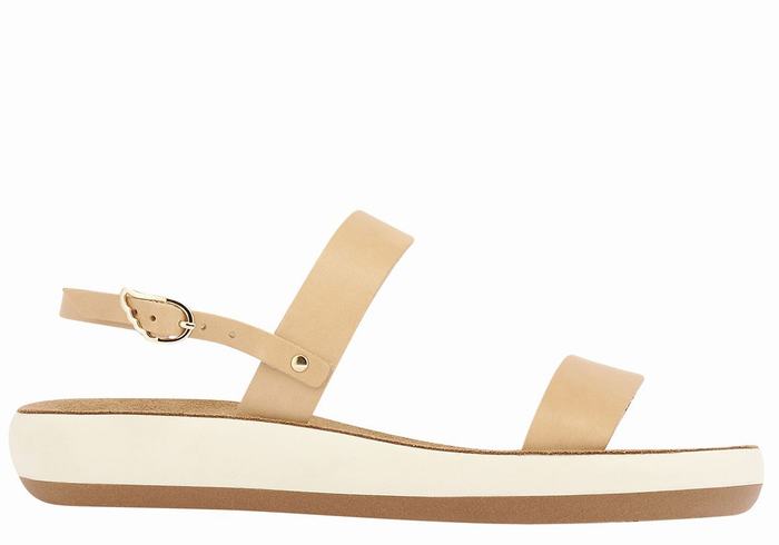 Ancient Greek Sandals Clio Comfort Casual Sandaler Dame Beige | YQI6335AI