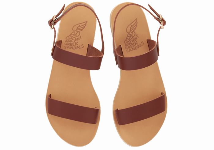 Ancient Greek Sandals Clio Sandaler Med Ryggreim Dame Kaffe | PAD4338JD