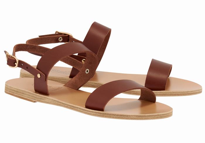 Ancient Greek Sandals Clio Sandaler Med Ryggreim Dame Kaffe | PAD4338JD