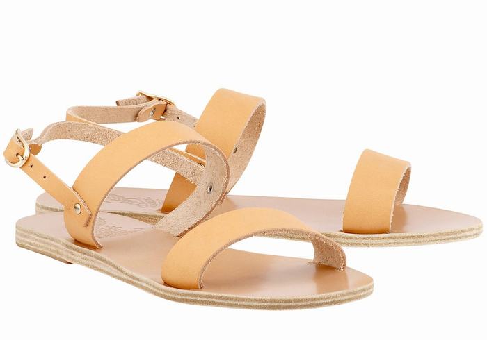 Ancient Greek Sandals Clio Sandaler Med Ryggreim Dame Beige | MJF2177EO