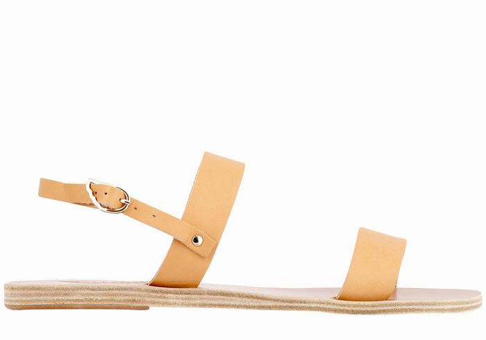 Ancient Greek Sandals Clio Sandaler Med Ryggreim Dame Beige | MJF2177EO