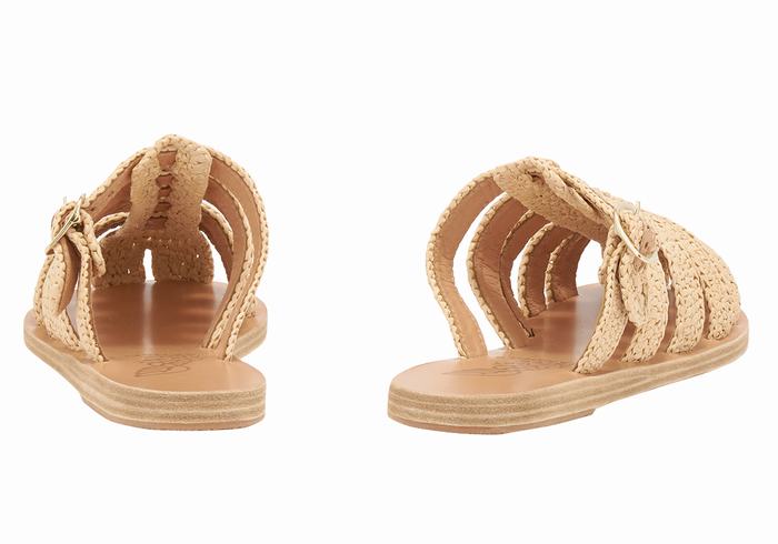 Ancient Greek Sandals Cosmia Fisker Sandaler Dame Beige | CAN8578CE