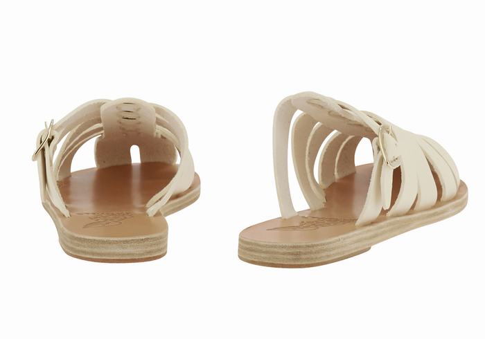 Ancient Greek Sandals Cosmia Fisker Sandaler Dame Hvite | SNO326EK