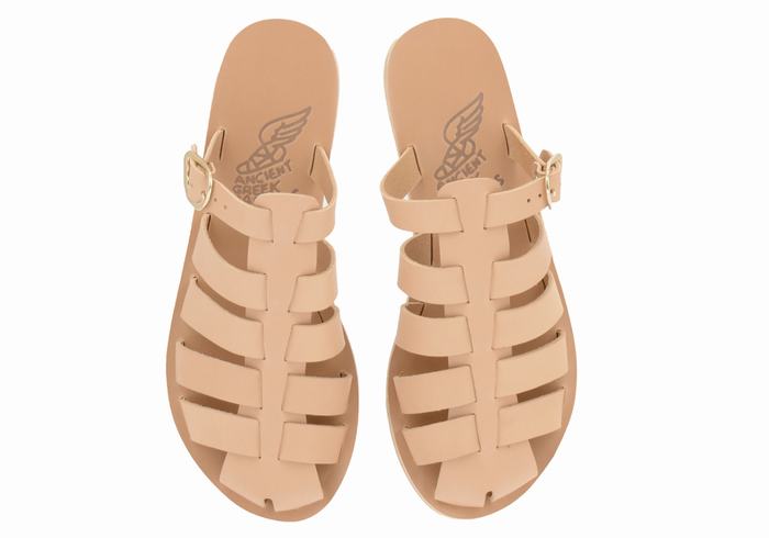 Ancient Greek Sandals Cosmia Fisker Sandaler Dame Beige | JTP9982SH