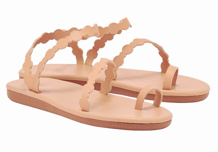 Ancient Greek Sandals Cronos Sandaler Med Tåstolper Dame Beige | GNB5421ZI