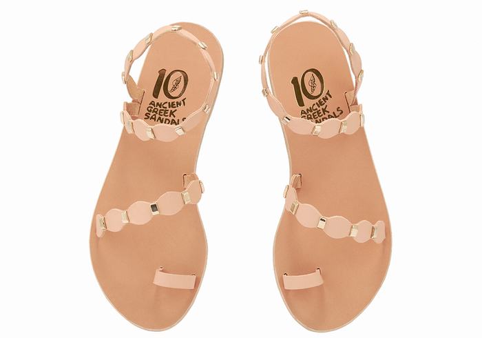 Ancient Greek Sandals Dauxerre Sandaler Med Tåstolper Dame Beige Gull | RAT575GP