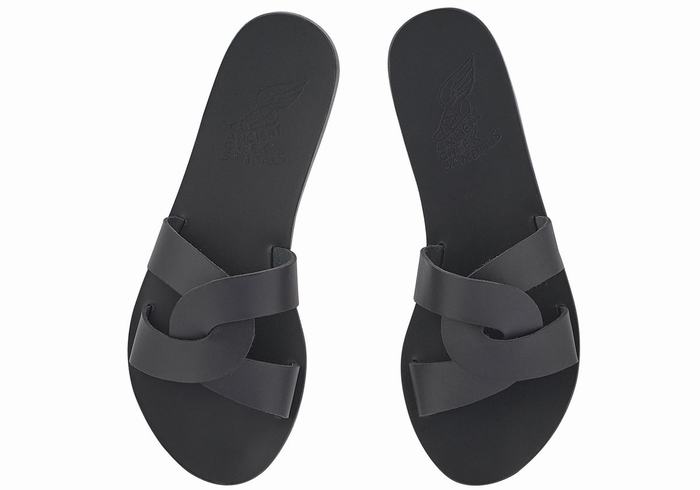 Ancient Greek Sandals Desmos Slidesandaler Dame Svarte | HKT3293YH