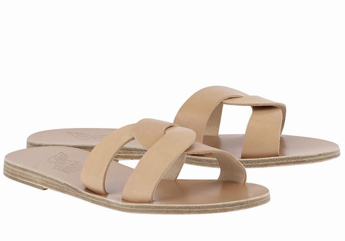 Ancient Greek Sandals Desmos Slidesandaler Dame Beige | ITH753BO