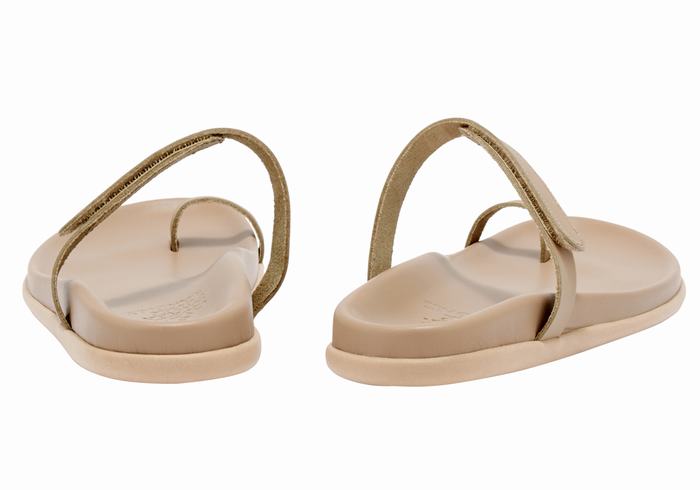 Ancient Greek Sandals Dokos Sandaler Med Tåstolper Dame Grå Brune | FUZ3198UG