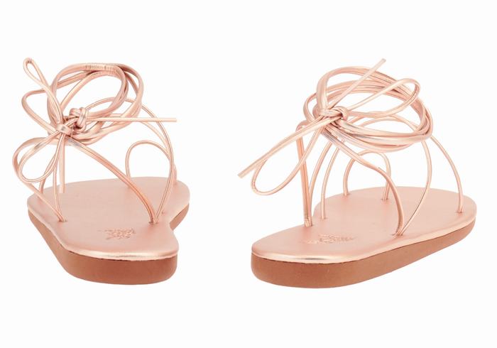 Ancient Greek Sandals Du Sandaler Med Tåstolper Dame Rosa Gull | TID4597PX