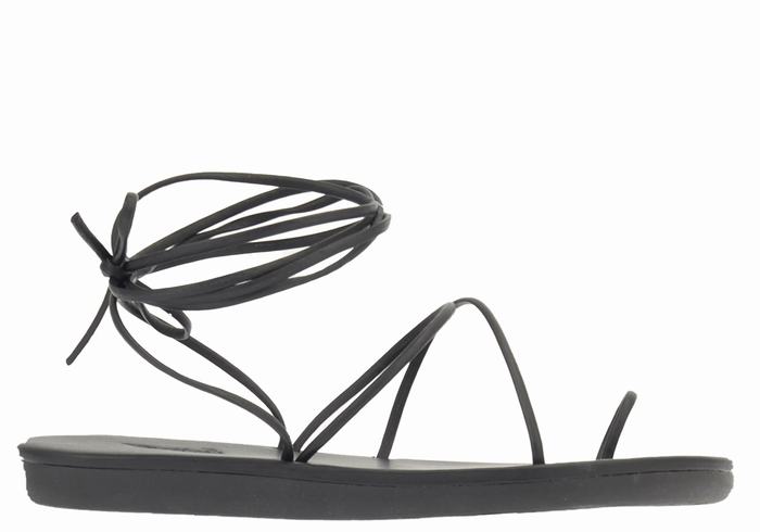 Ancient Greek Sandals Du Sandaler Med Tåstolper Dame Svarte | RTG86CA