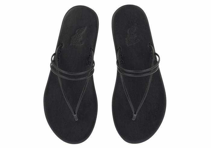 Ancient Greek Sandals E Flip Flops Dame Svarte | URM464PA