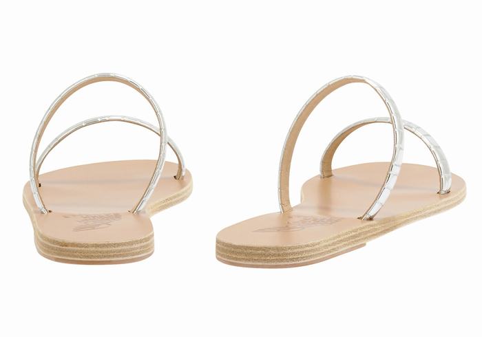 Ancient Greek Sandals Echidna Slidesandaler Dame Sølv | BZR558IE