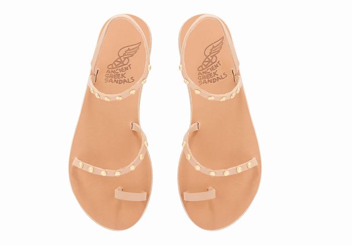 Ancient Greek Sandals Eleftheria Bee Sandaler Med Tåstolper Dame Beige | EJB6026NH