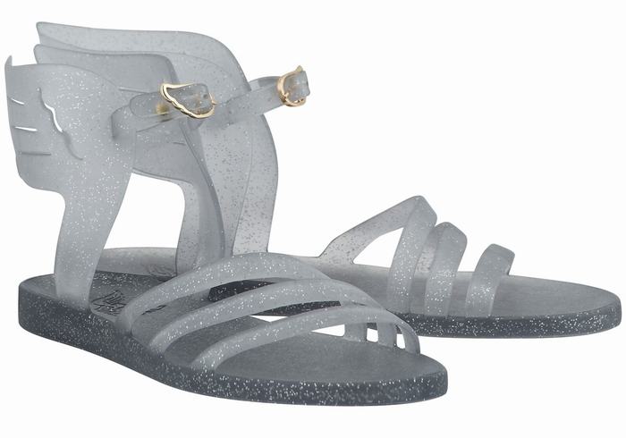 Ancient Greek Sandals Ikaria Sandaler Med Ankelrem Dame Grå Sølv | EEC927TL