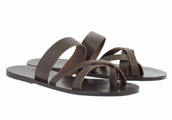 Ancient Greek Sandals Jason Slidesandaler Herre Sjokolade | KFF116UX