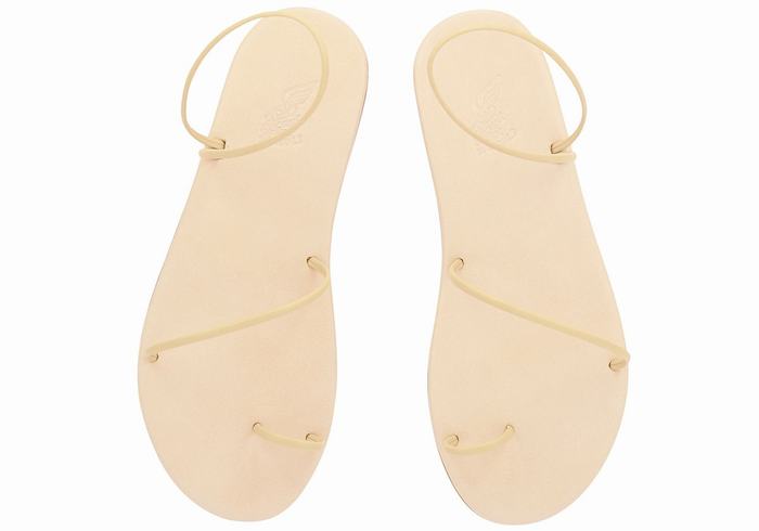 Ancient Greek Sandals Kansiz Sandaler Med Tåstolper Dame Beige | PKX2196NF