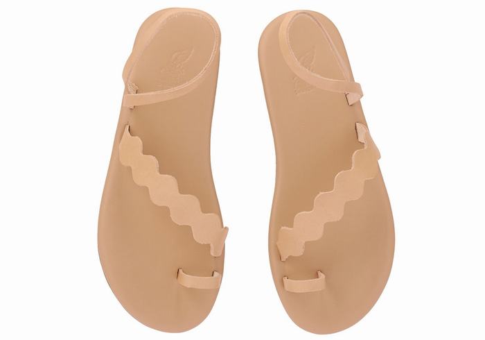 Ancient Greek Sandals Koralia Sandaler Med Tåstolper Dame Beige | ULB1521SN