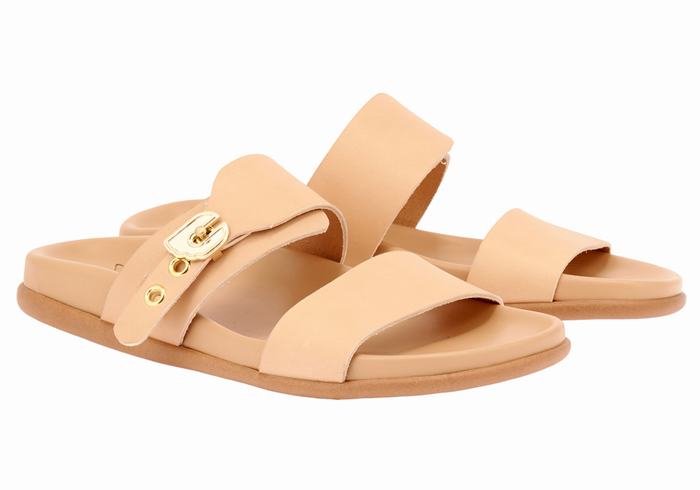 Ancient Greek Sandals Latria Slidesandaler Dame Beige | TYM5642FE