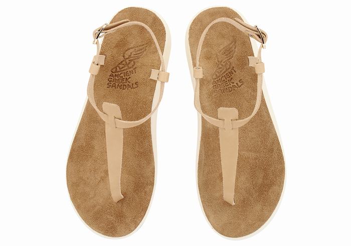 Ancient Greek Sandals Lito Comfort Sandaler Med Ryggreim Dame Beige | IZK4138BX