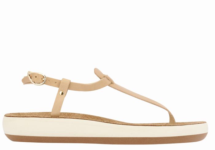 Ancient Greek Sandals Lito Comfort Sandaler Med Ryggreim Dame Beige | IZK4138BX