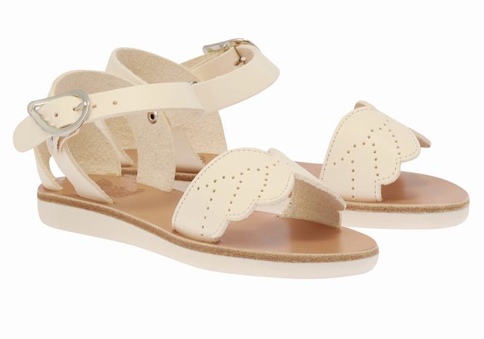 Ancient Greek Sandals Little Andromeda Soft Casual Sandaler Barn Hvite | WKC6892VV