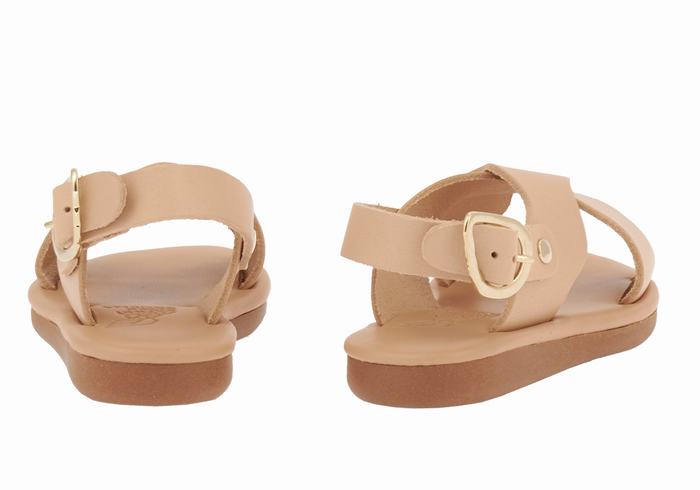 Ancient Greek Sandals Little Atokos Soft Casual Sandaler Barn Beige | WHV1993HX