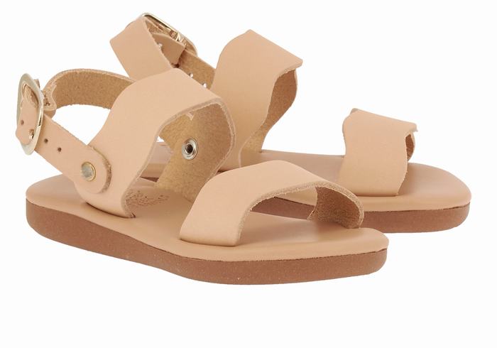 Ancient Greek Sandals Little Calamos Soft Casual Sandaler Barn Beige | TBY3475LB