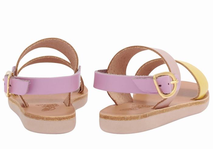 Ancient Greek Sandals Little Clio Soft Casual Sandaler Barn Gul Rosa Lilla | RPO2119PI