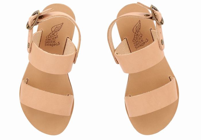 Ancient Greek Sandals Little Clio Soft Casual Sandaler Barn Beige | AIO6381OQ