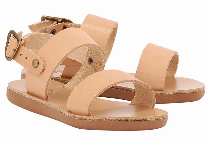 Ancient Greek Sandals Little Clio Soft Casual Sandaler Barn Beige | AIO6381OQ