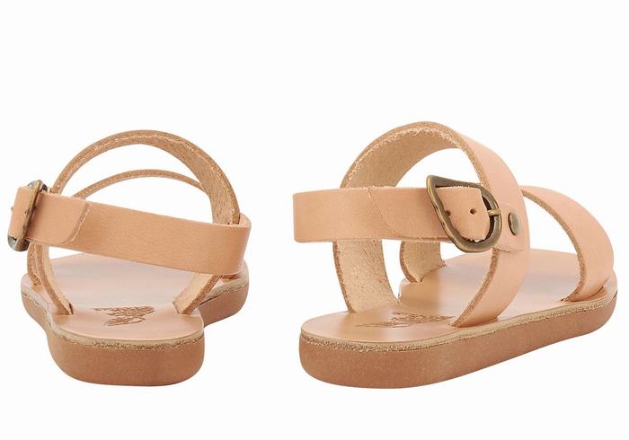 Ancient Greek Sandals Little Clio Soft Casual Sandaler Barn Beige | AIO6381OQ