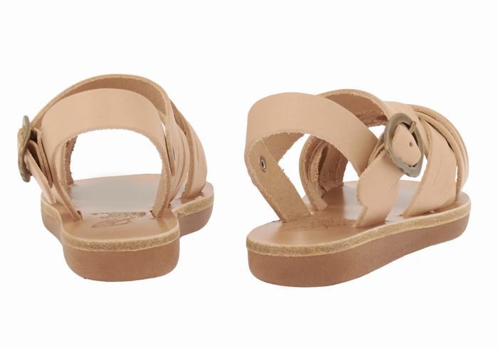 Ancient Greek Sandals Little Electra Soft Flate Sandaler Barn Beige | TKE2777AW