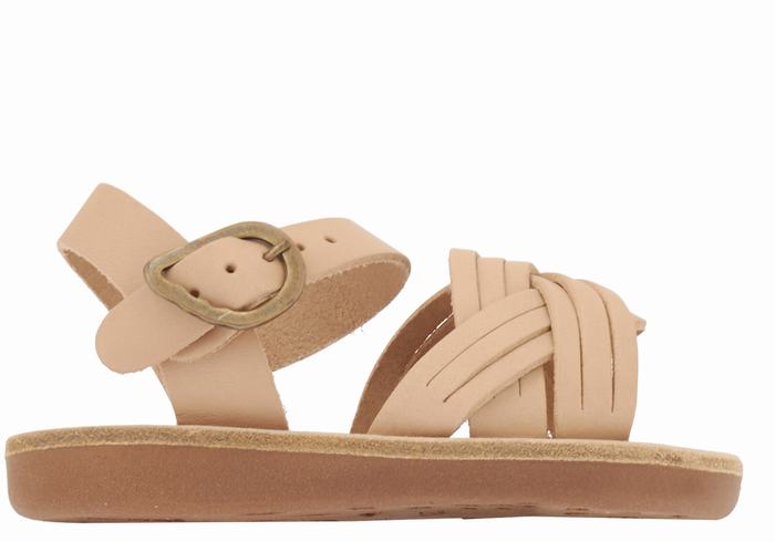 Ancient Greek Sandals Little Electra Soft Flate Sandaler Barn Beige | TKE2777AW