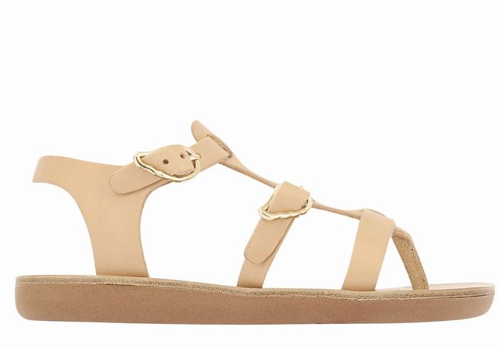 Ancient Greek Sandals Little Grace Kelly Soft Flate Sandaler Barn Beige | ORF812UD