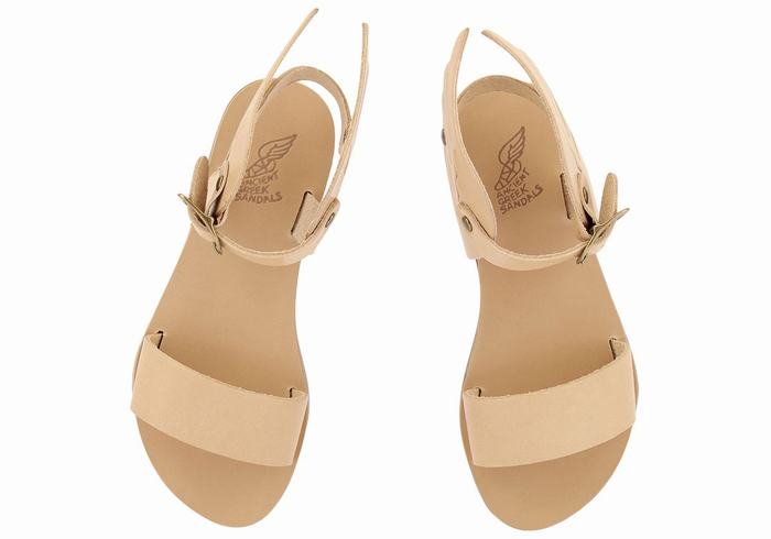 Ancient Greek Sandals Little Ikaria Soft Casual Sandaler Barn Beige | QZP4461OX