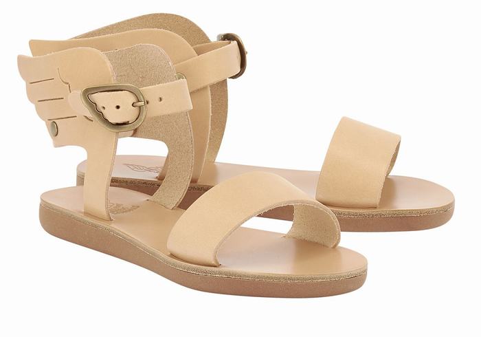 Ancient Greek Sandals Little Ikaria Soft Casual Sandaler Barn Beige | QZP4461OX