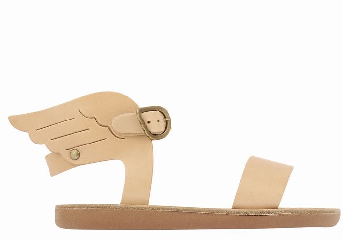 Ancient Greek Sandals Little Ikaria Soft Casual Sandaler Barn Beige | QZP4461OX