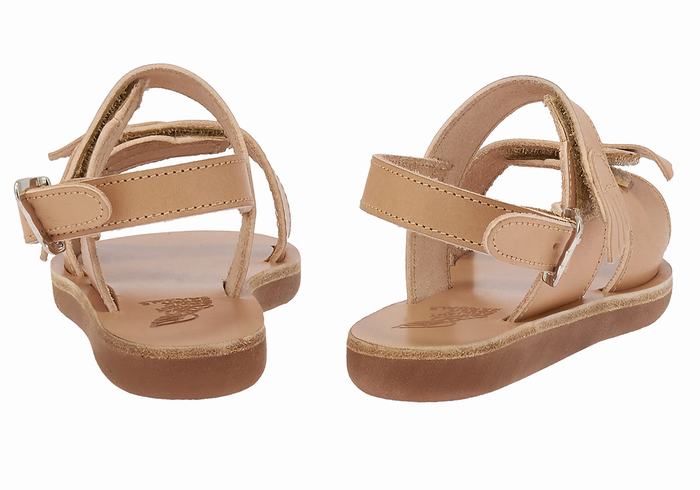 Ancient Greek Sandals Little Iliada Soft Casual Sandaler Barn Beige | WEM850TS