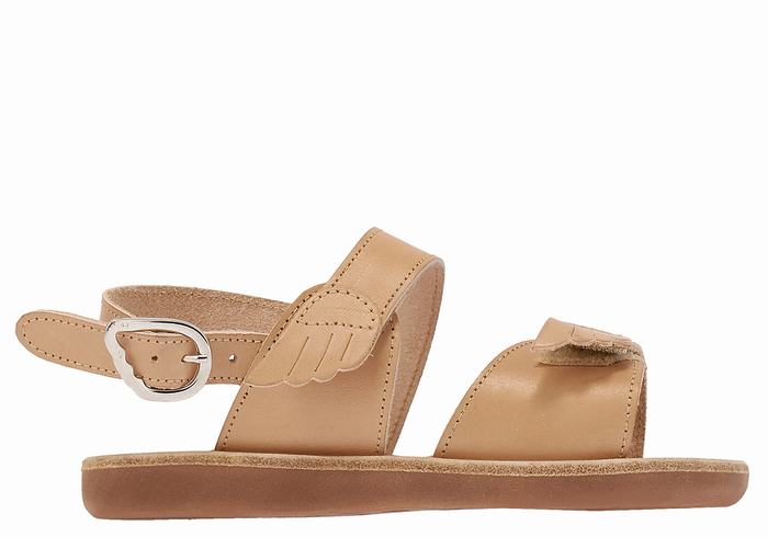 Ancient Greek Sandals Little Iliada Soft Casual Sandaler Barn Beige | WEM850TS