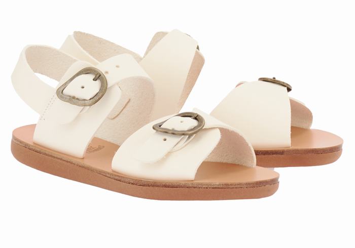 Ancient Greek Sandals Little Irini Soft Casual Sandaler Barn Hvite | DGJ8663AS