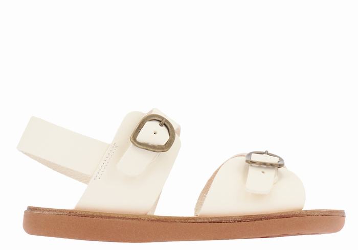 Ancient Greek Sandals Little Irini Soft Casual Sandaler Barn Hvite | DGJ8663AS