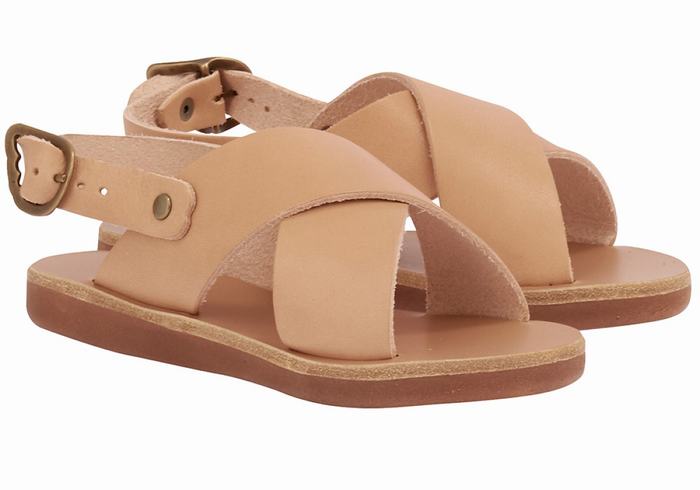 Ancient Greek Sandals Little Maria Soft Casual Sandaler Barn Beige | CBB236WV