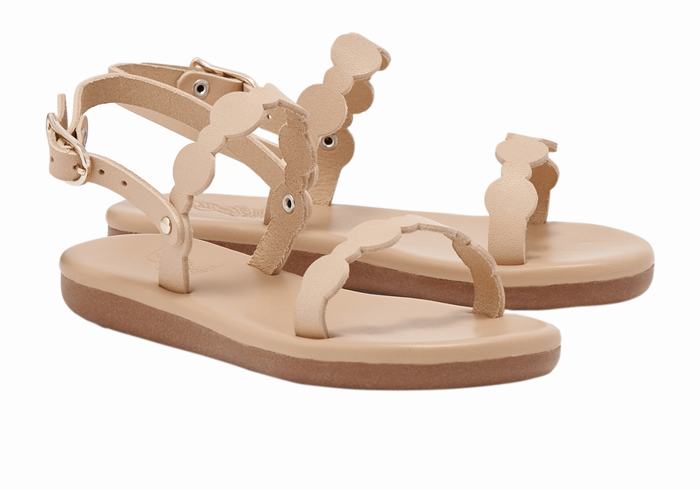 Ancient Greek Sandals Little Orion Soft Flate Sandaler Barn Beige | RDB5098OZ