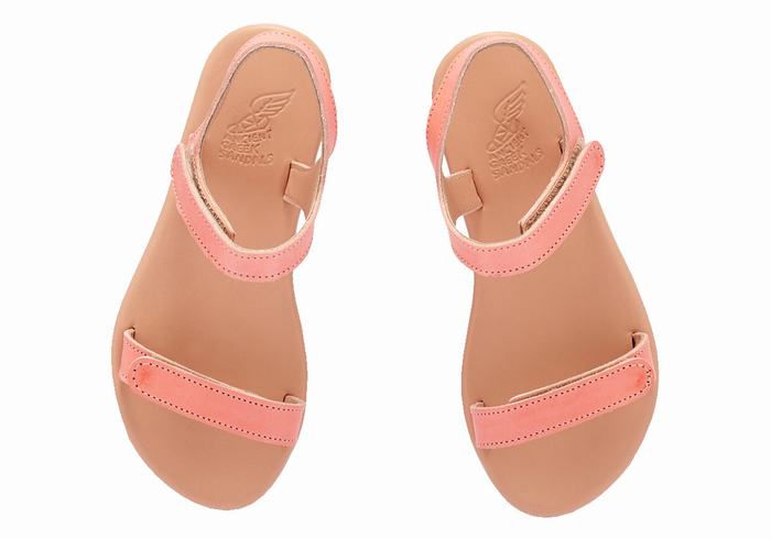 Ancient Greek Sandals Little Poros Soft Casual Sandaler Barn Rosa | QDR1781HU