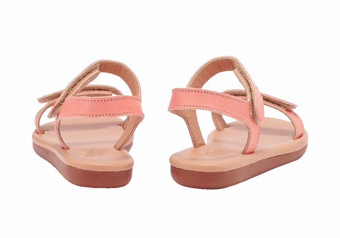 Ancient Greek Sandals Little Poros Soft Casual Sandaler Barn Rosa | QDR1781HU